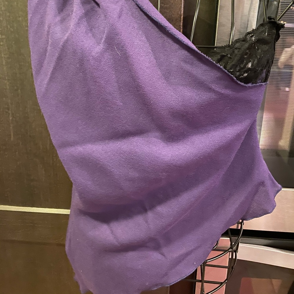 Ungaro top with lace detail and tied shoulder